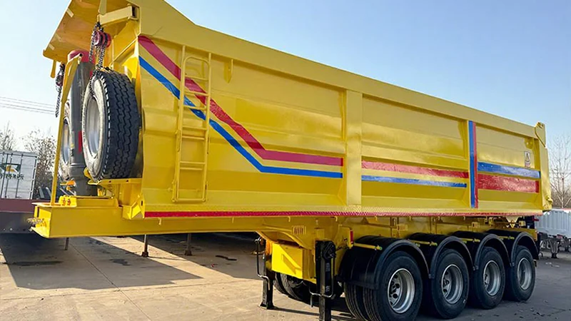 4 axle tipper semi trailer-xj