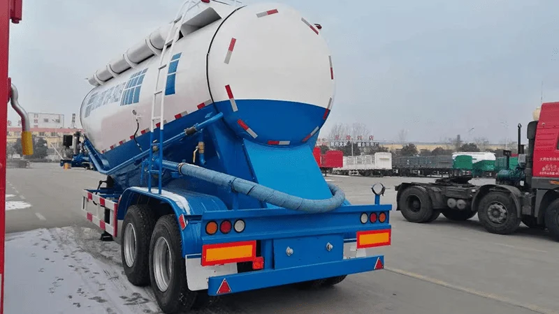 2 axle cement tanker semi trailer-1