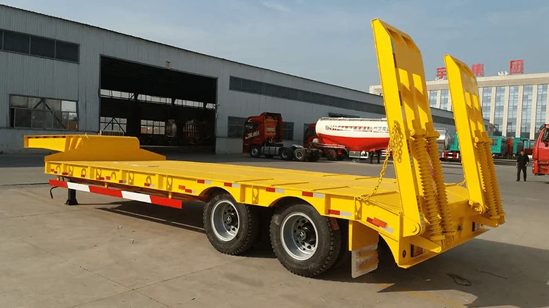 2 axle low bed semi trailer