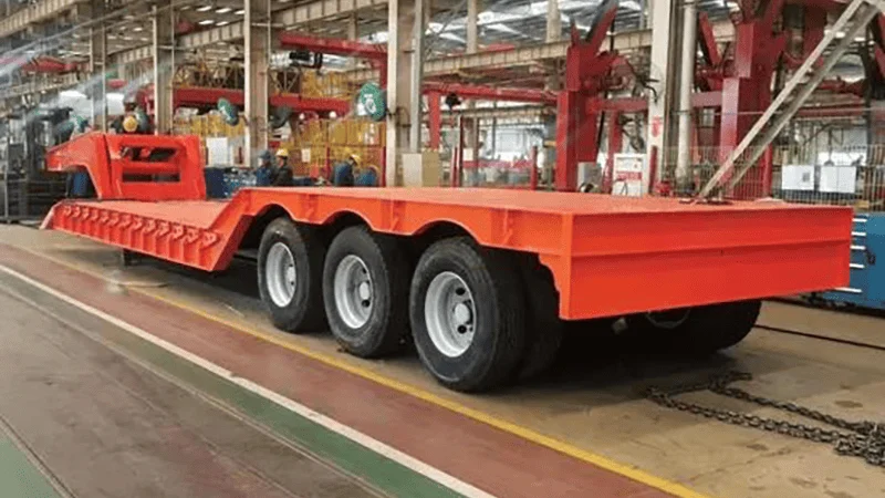 3 Axles Low Bed Semi Trailer-xj-2