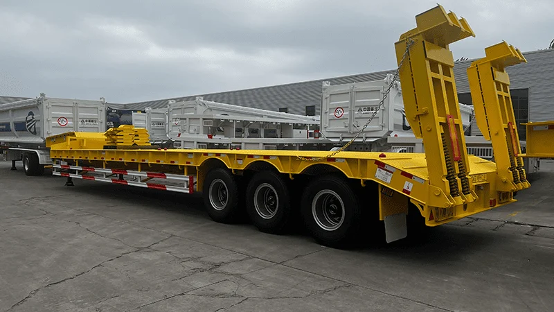 3 axle low bed semi trailer