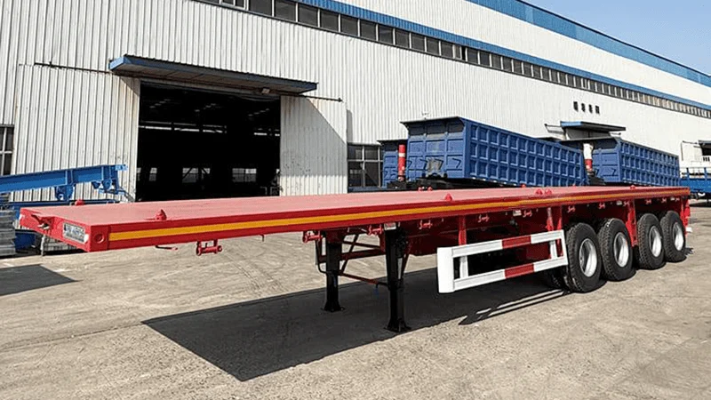 4 Axles Flatbed Semi Trailer-6