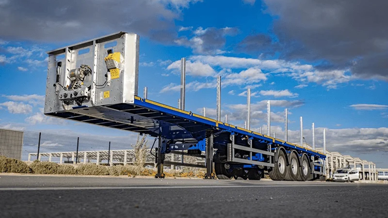 3 Axles Extendable Flatbed Semi-Trailer-xj