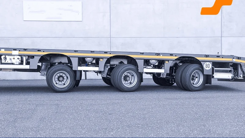 3 Axles Extendable Flatbed Semi-Trailer-xj