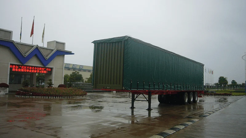 3 axles Curtain side semi trailer-6